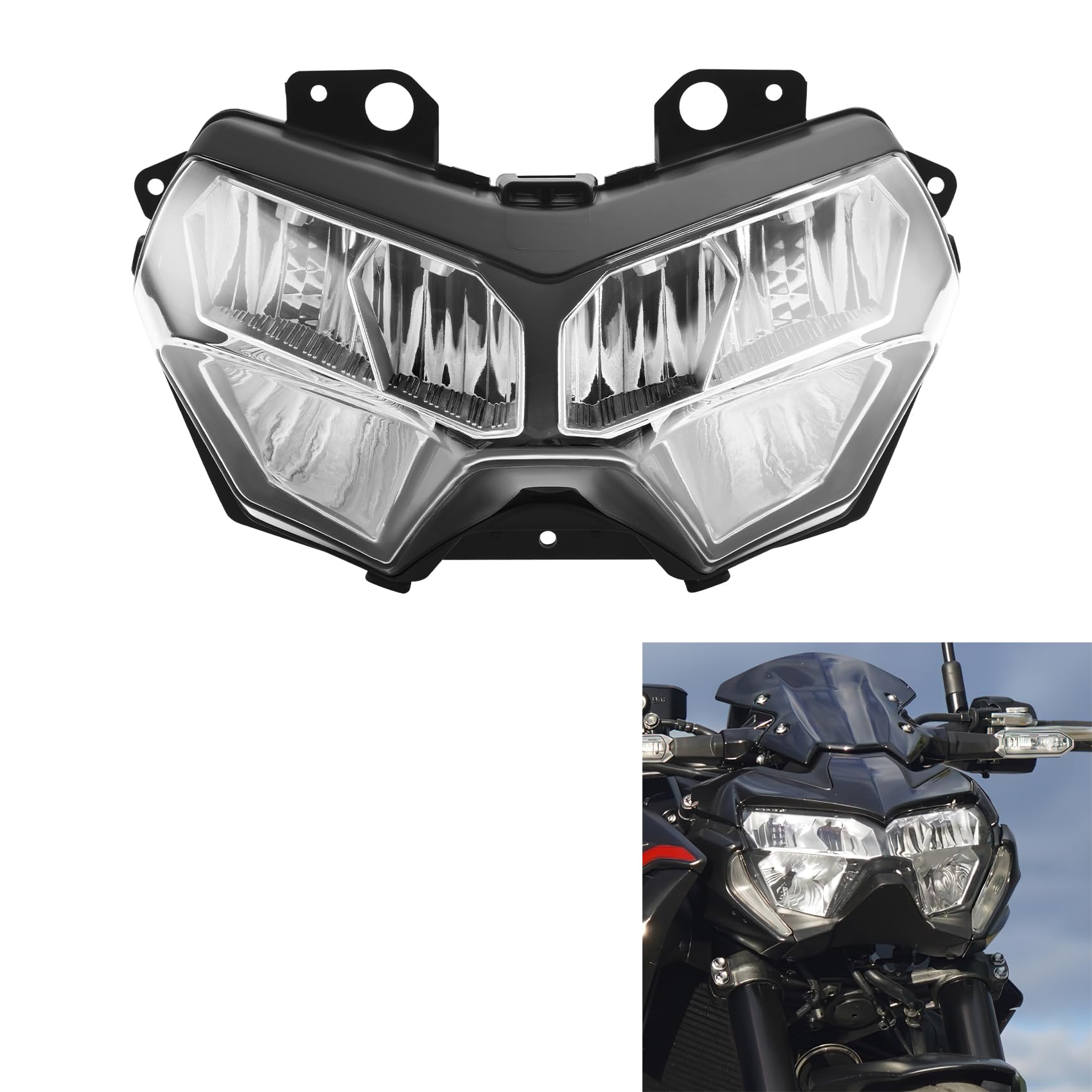 Amazon.com: TCMT Front Headlight LED Assembly Fit For Kawasaki